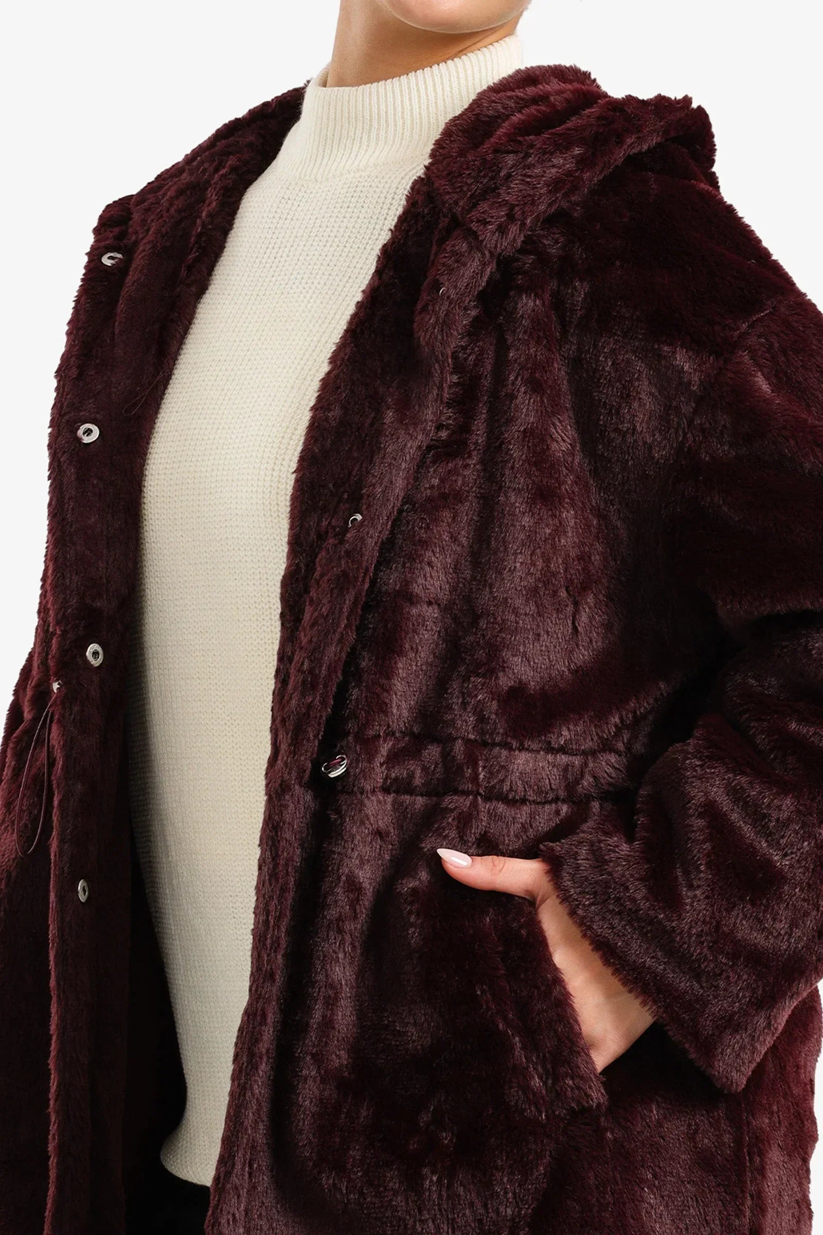 Clue - Hooded Faux Fur Coat 2