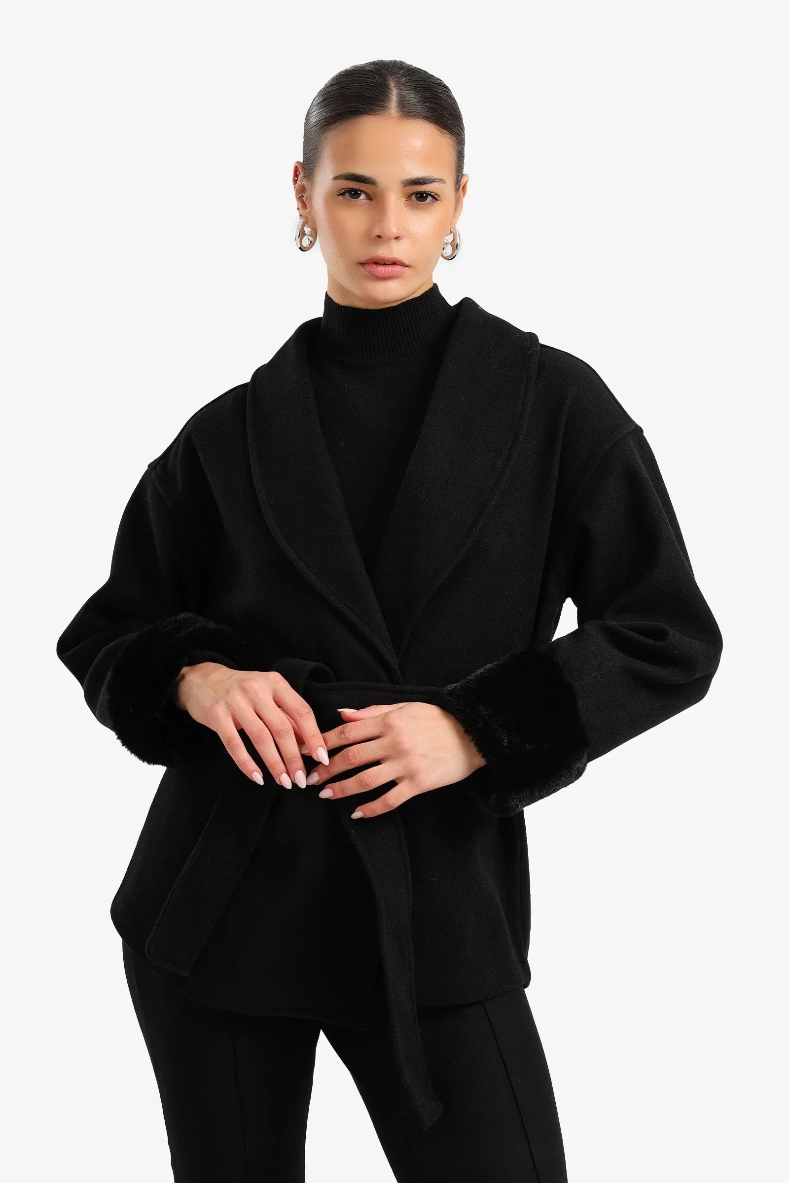 Clue - Shawl Collar Wrap Jacket 1