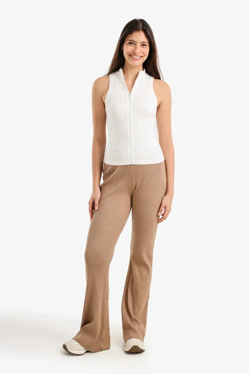 Carina - Ribbed Flared Pants 10