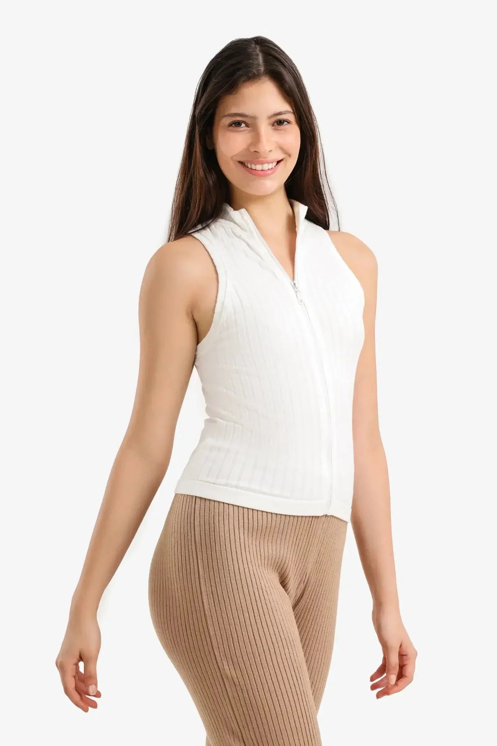 Carina - Ribbed Zip-Up Top 8