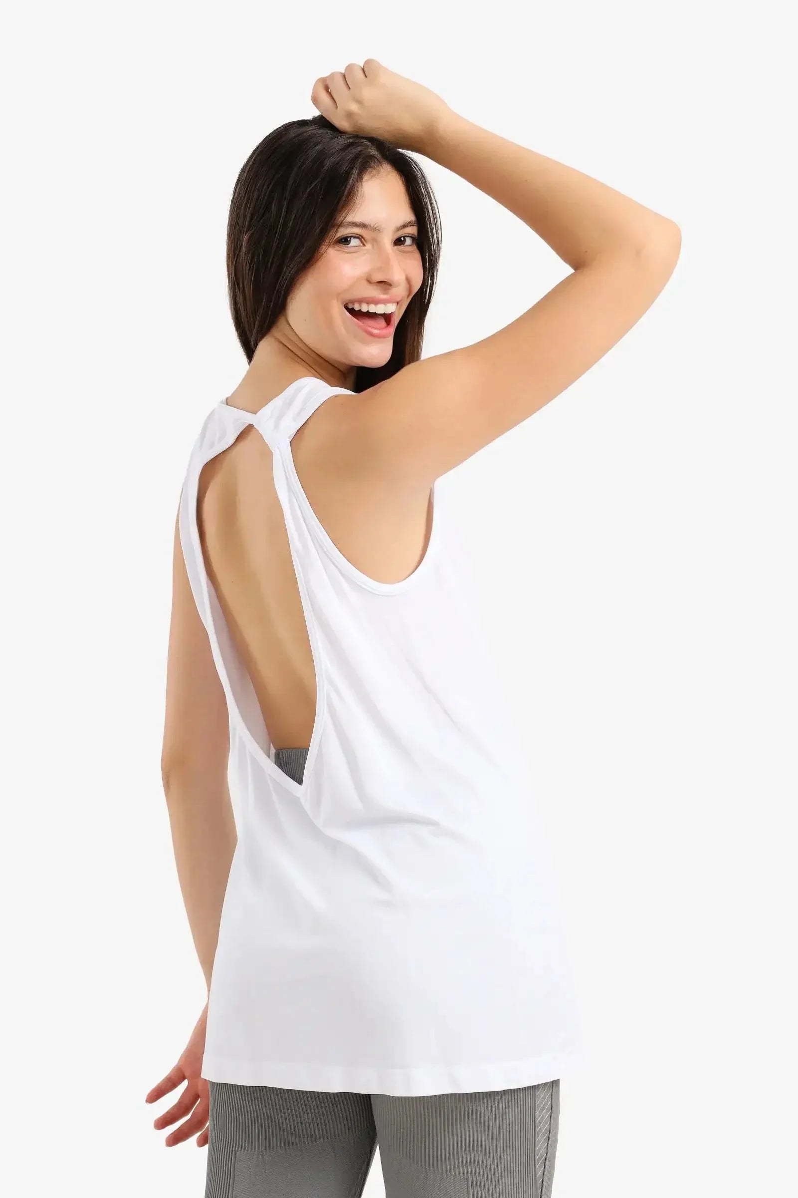 Carina - Long Open-Back Tank Top 1