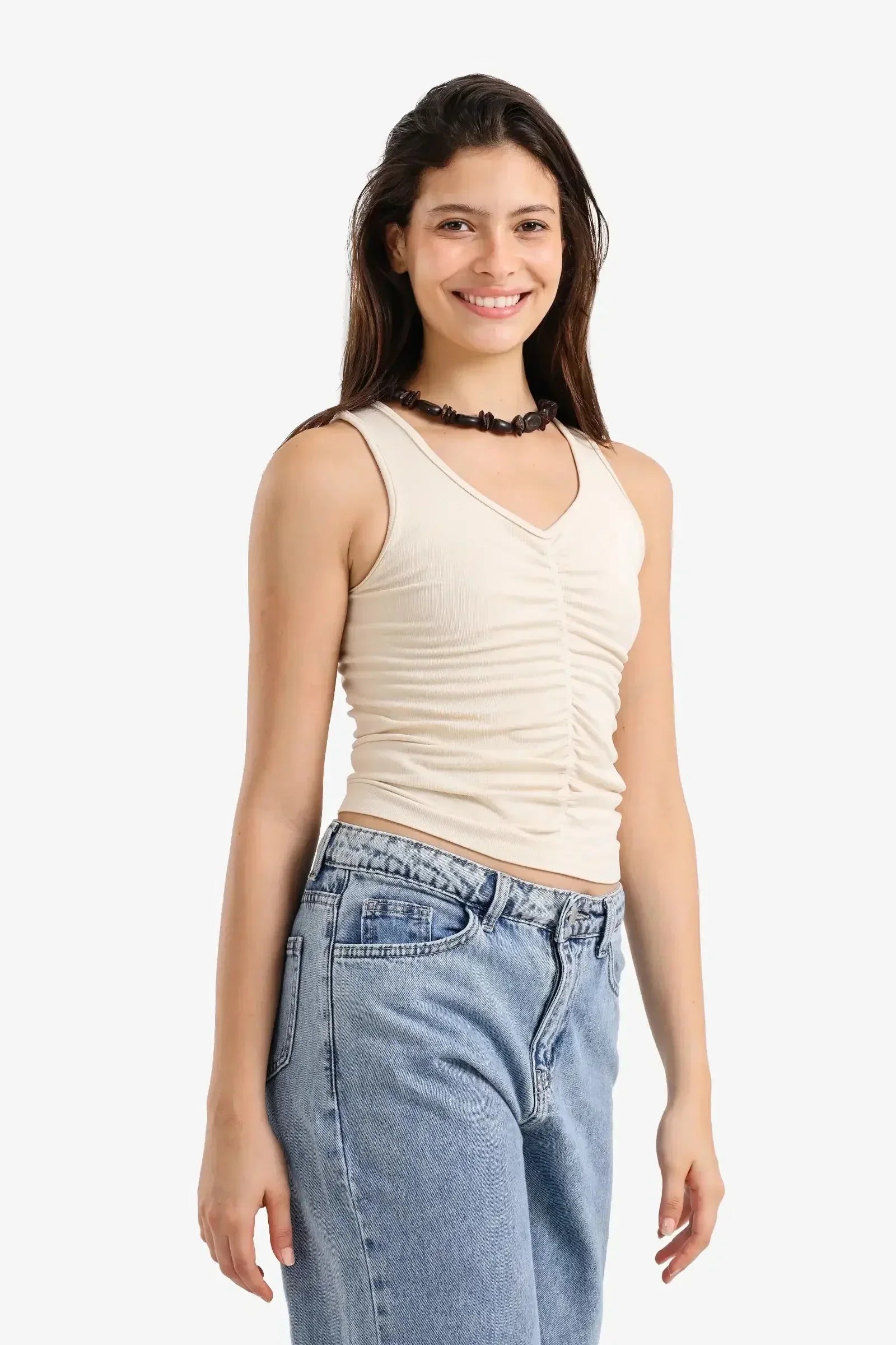 Carina - Ruched V-Neck Top 2