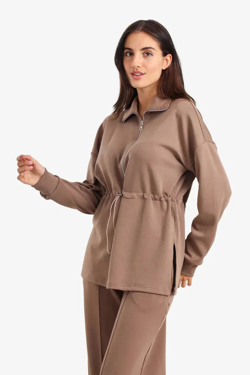 Half Zip-Up Lounge Sweatshirt - Carina 4