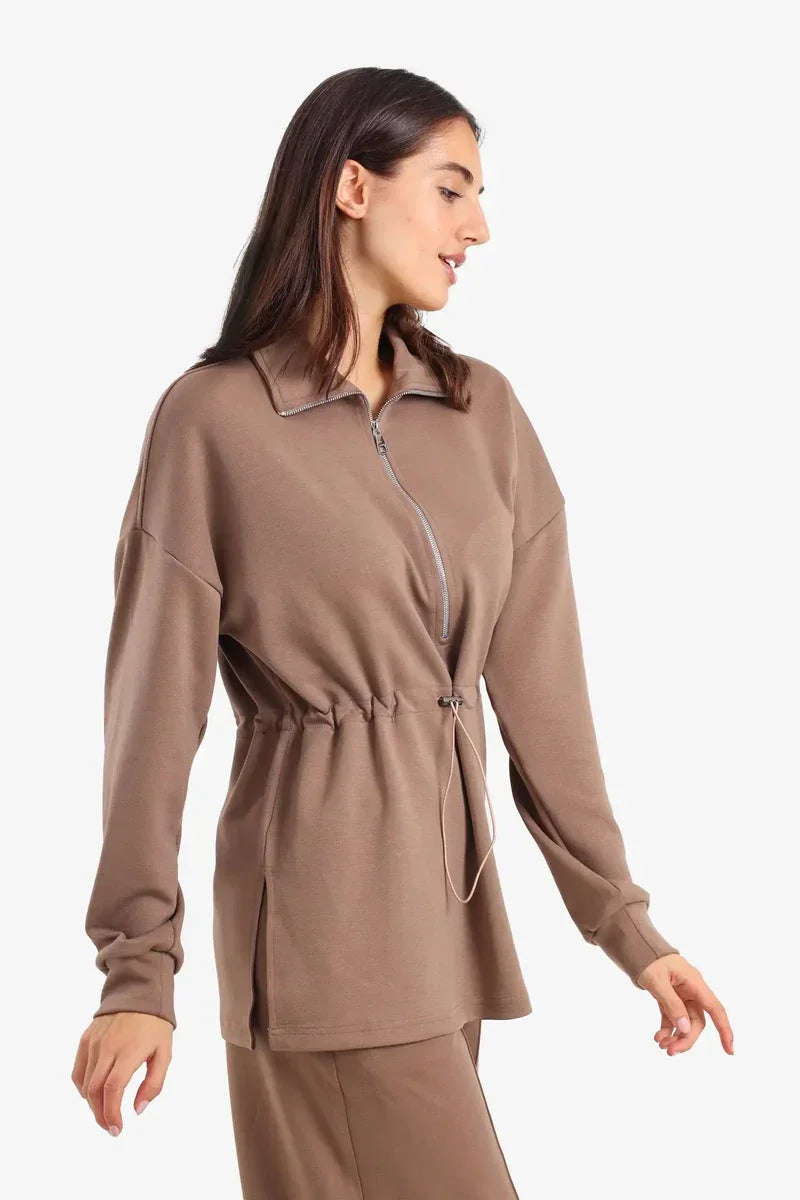 Half Zip-Up Lounge Sweatshirt - Carina 6