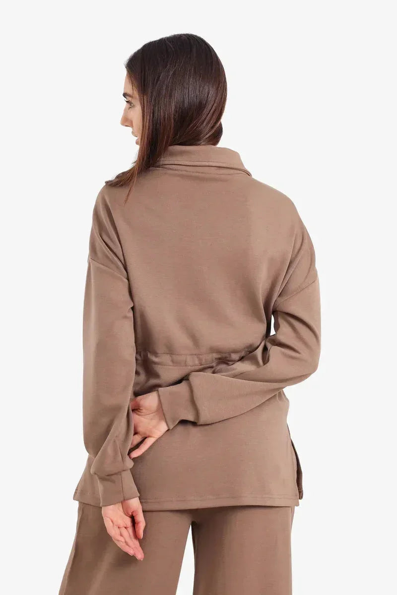 Half Zip-Up Lounge Sweatshirt - Carina 8
