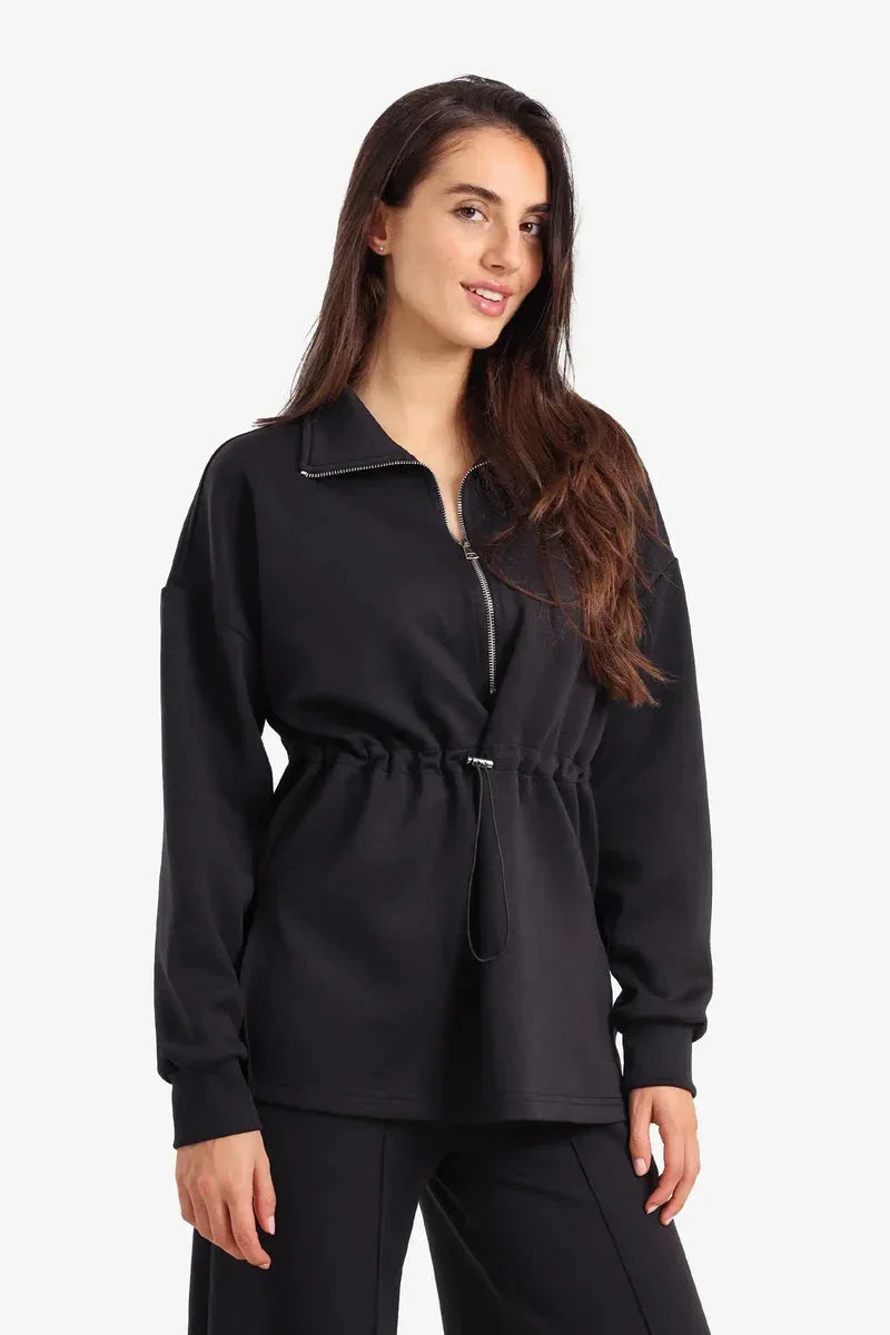 Half Zip-Up Lounge Sweatshirt - Carina 5