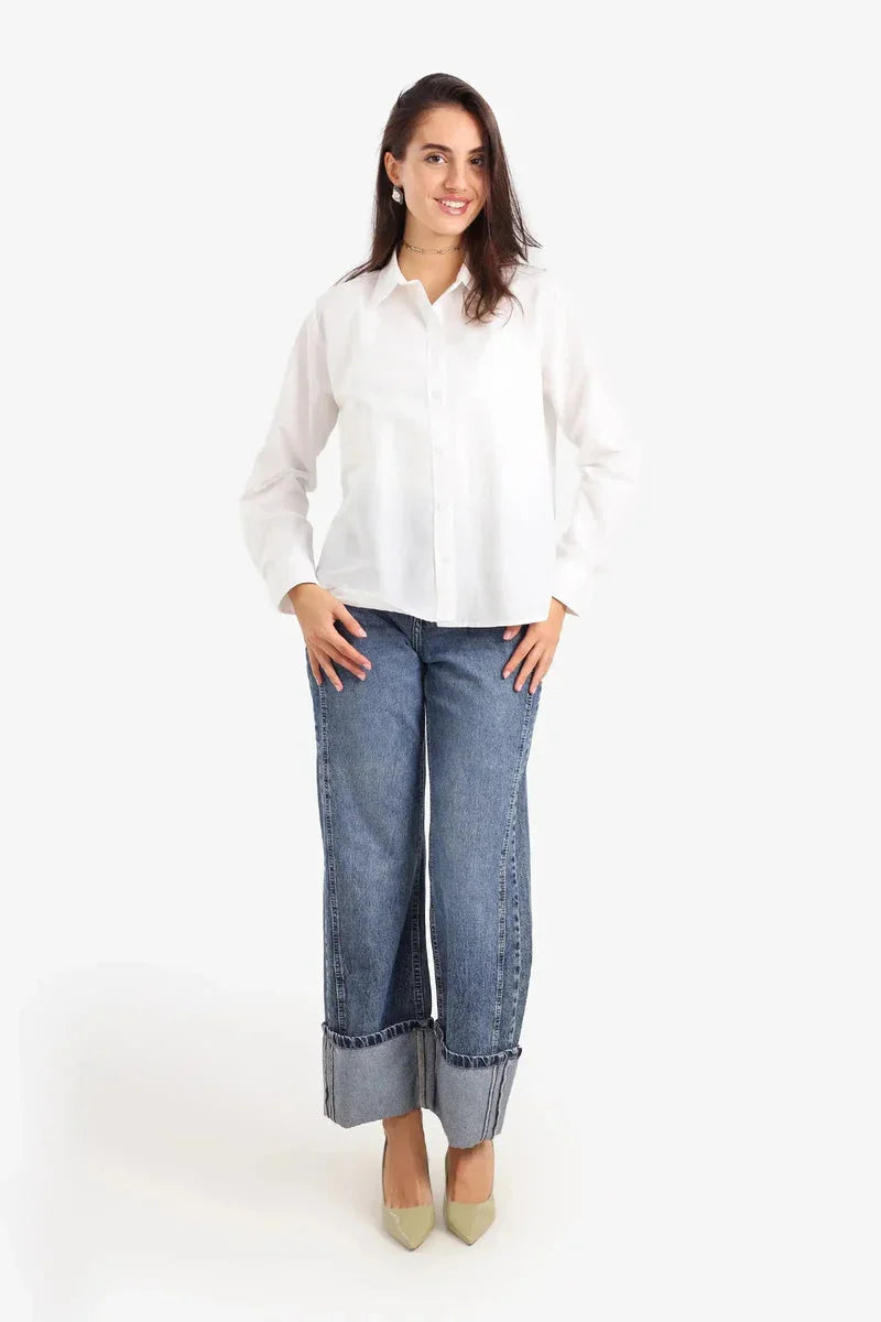 Carina - Classic Asymmetric Hem Shirt 10