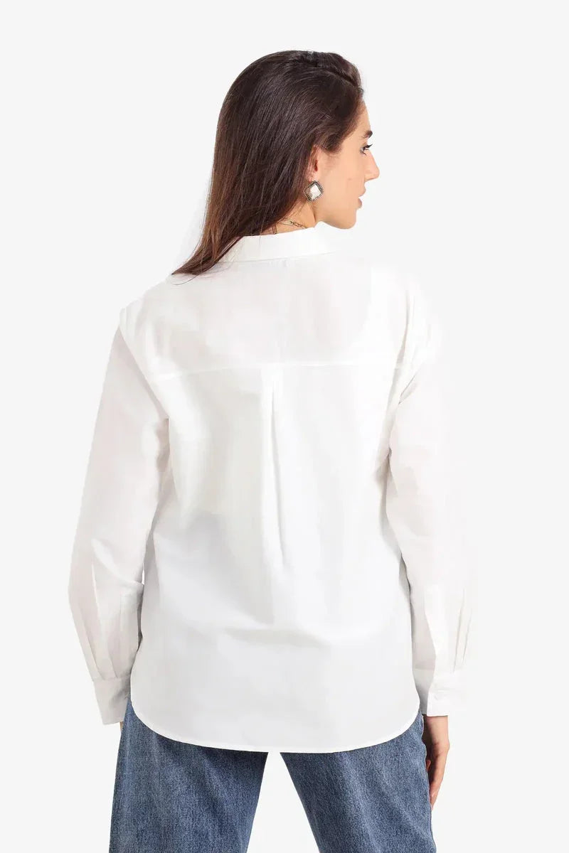 Carina - Classic Asymmetric Hem Shirt 6