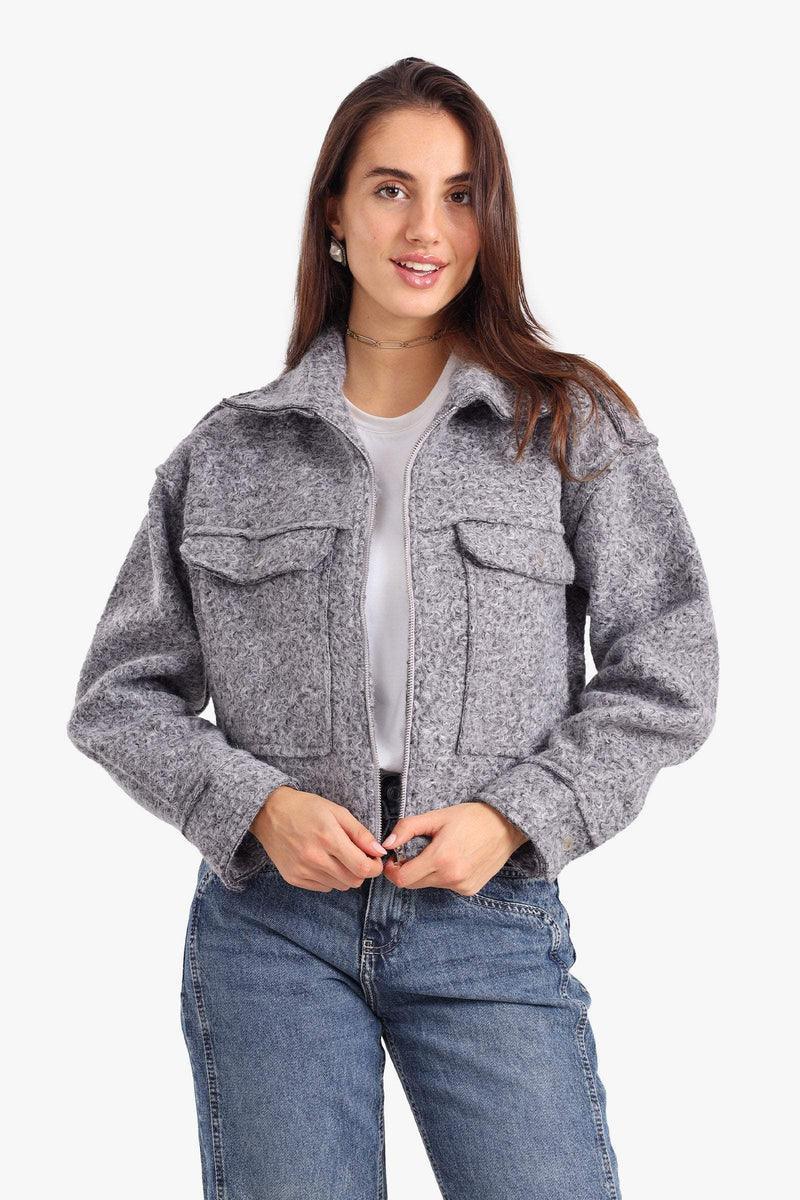 Carina - Cropped Fleece Zip-Up Jacket 2