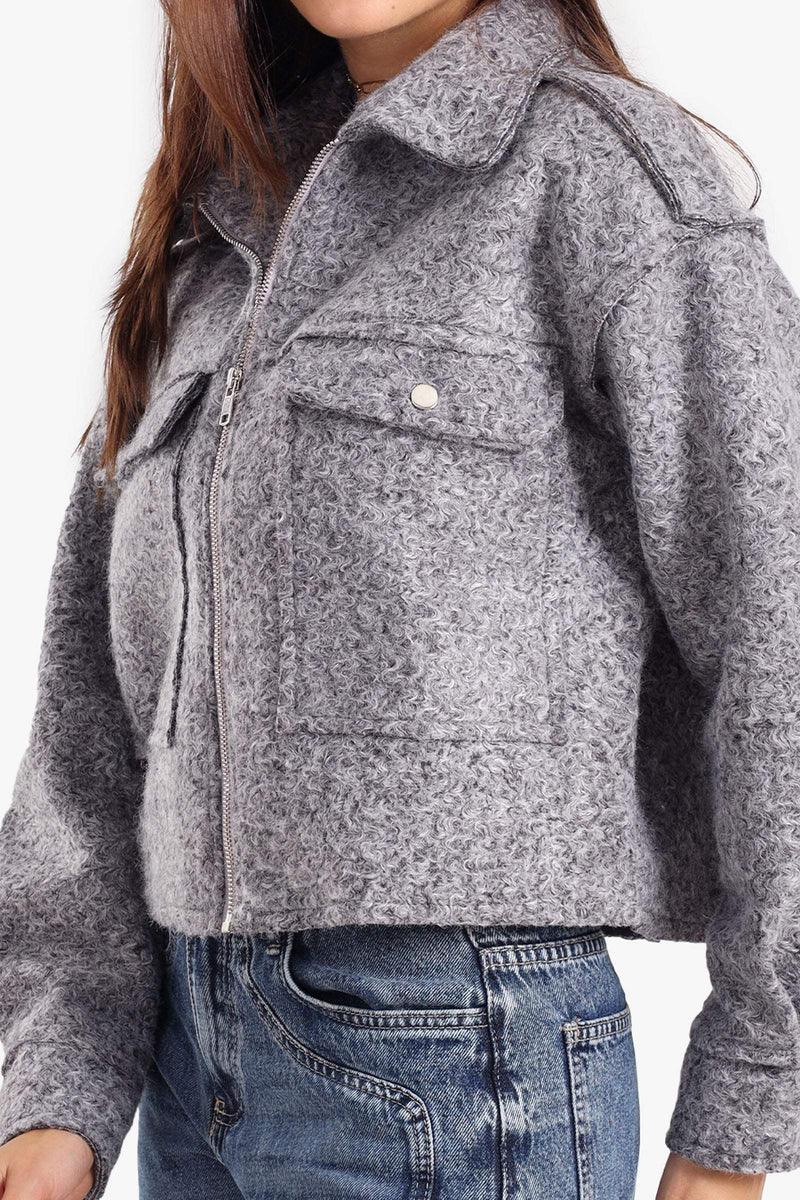 Carina - Cropped Fleece Zip-Up Jacket 8