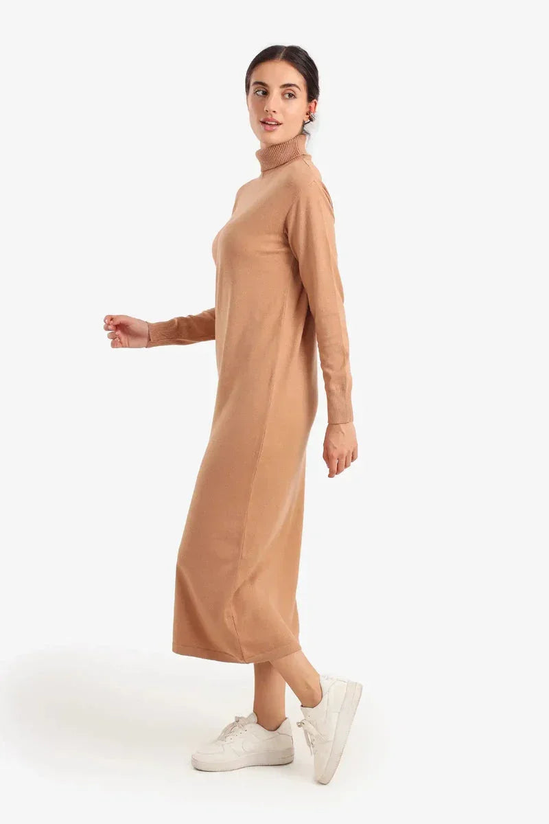 Carina - Knit Turtle Neck Midi Dress 6