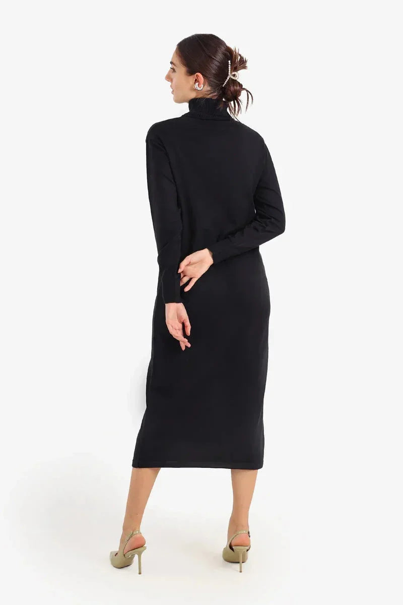 Carina - Knit Turtle Neck Midi Dress 7