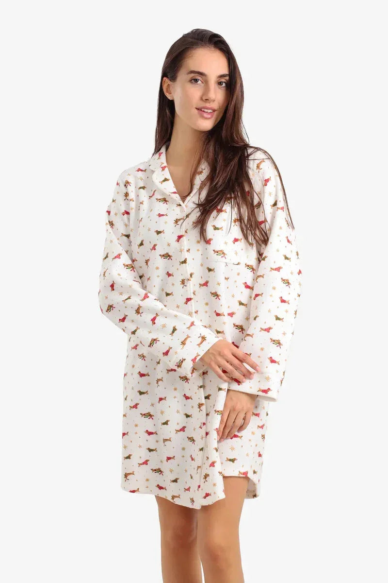 Carina - Festive Printed Night Shirt 2