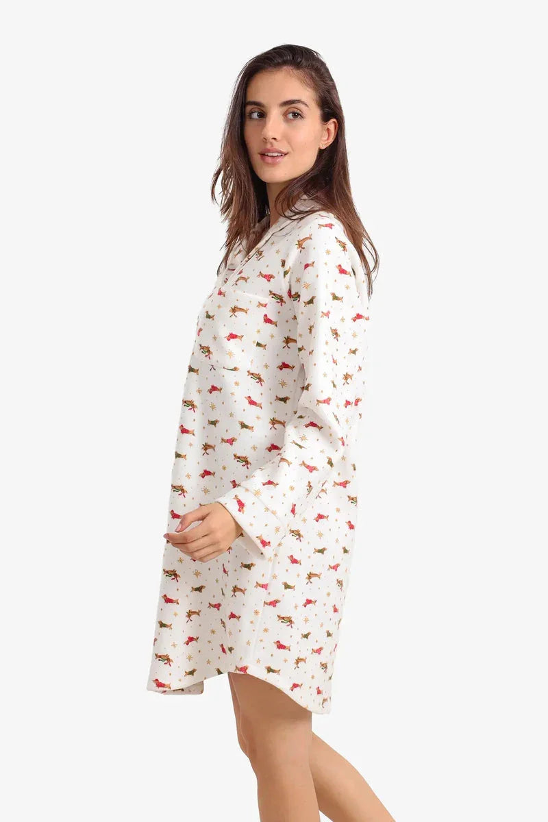 Carina - Festive Printed Night Shirt 3