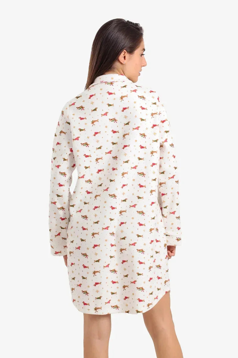 Carina - Festive Printed Night Shirt 4
