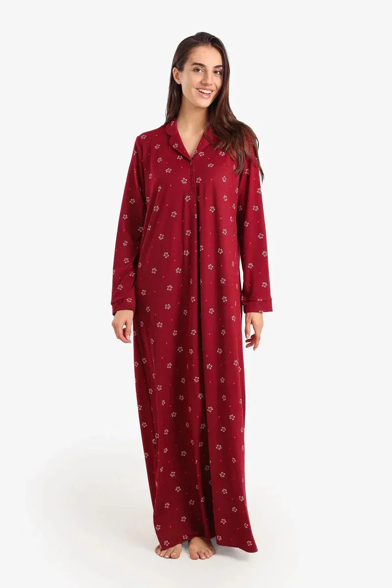 Carina - Long Sleeve Maxi Nightgown 1