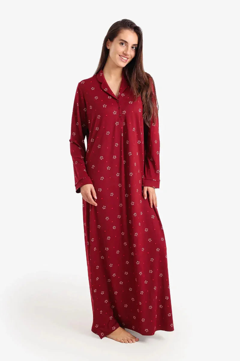 Carina - Long Sleeve Maxi Nightgown 2