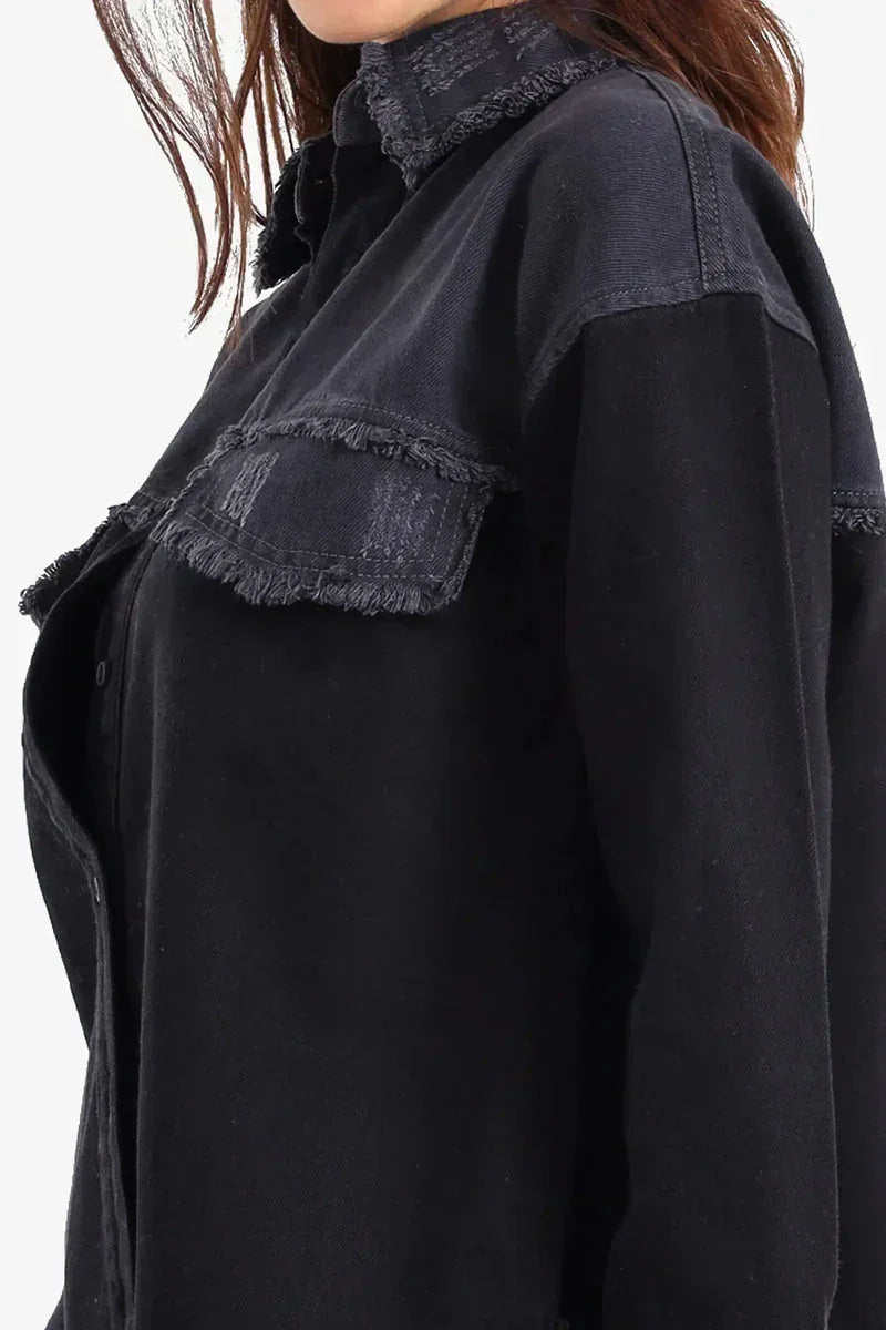 Carina - Two-Tone Denim Shirt 4