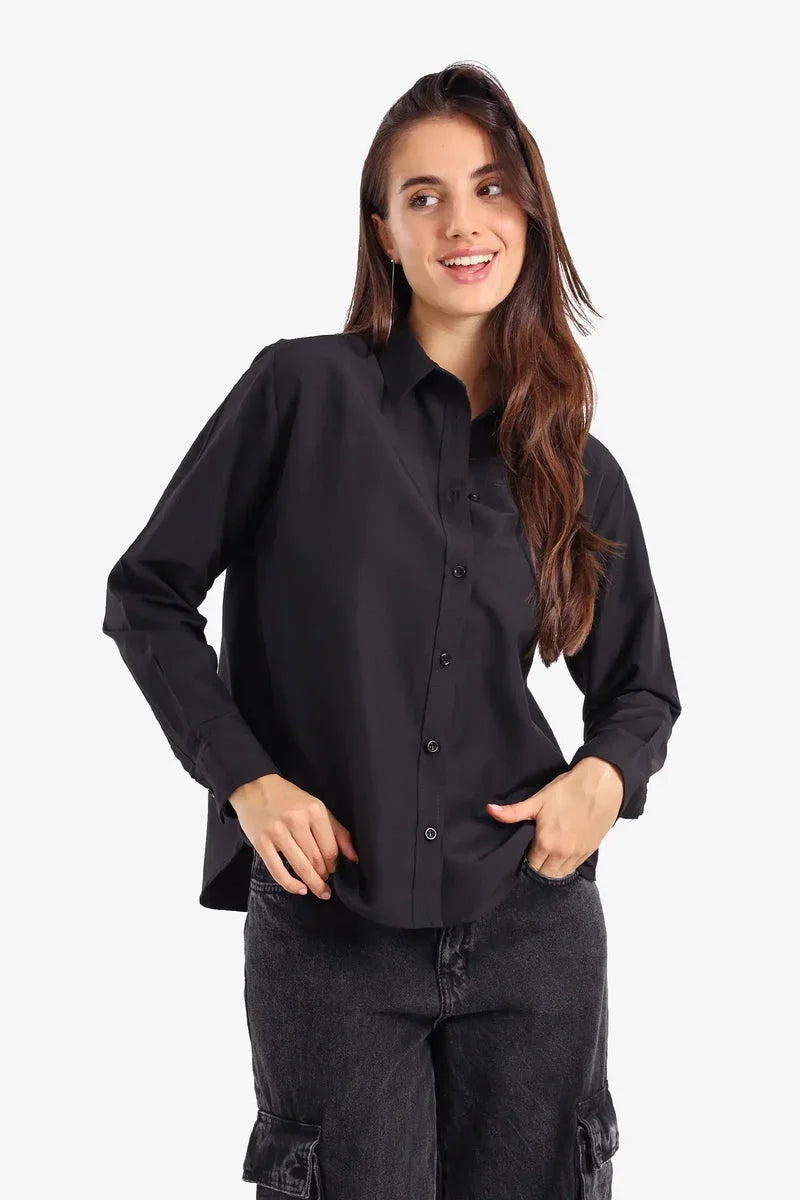 Carina - Classic Asymmetric Hem Shirt 1