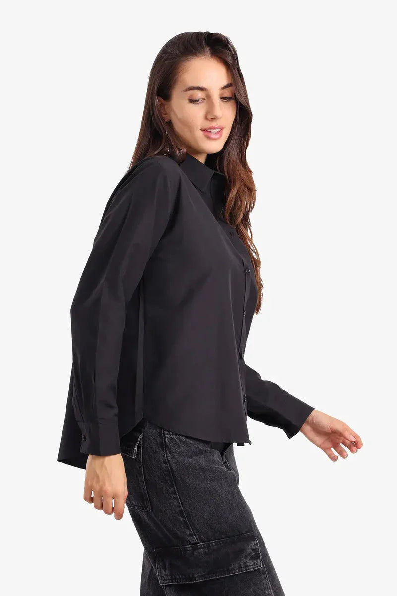 Carina - Classic Asymmetric Hem Shirt 3