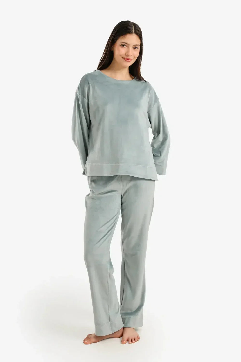 Velvet Long-Sleeve Pyjama Set - Carina 4