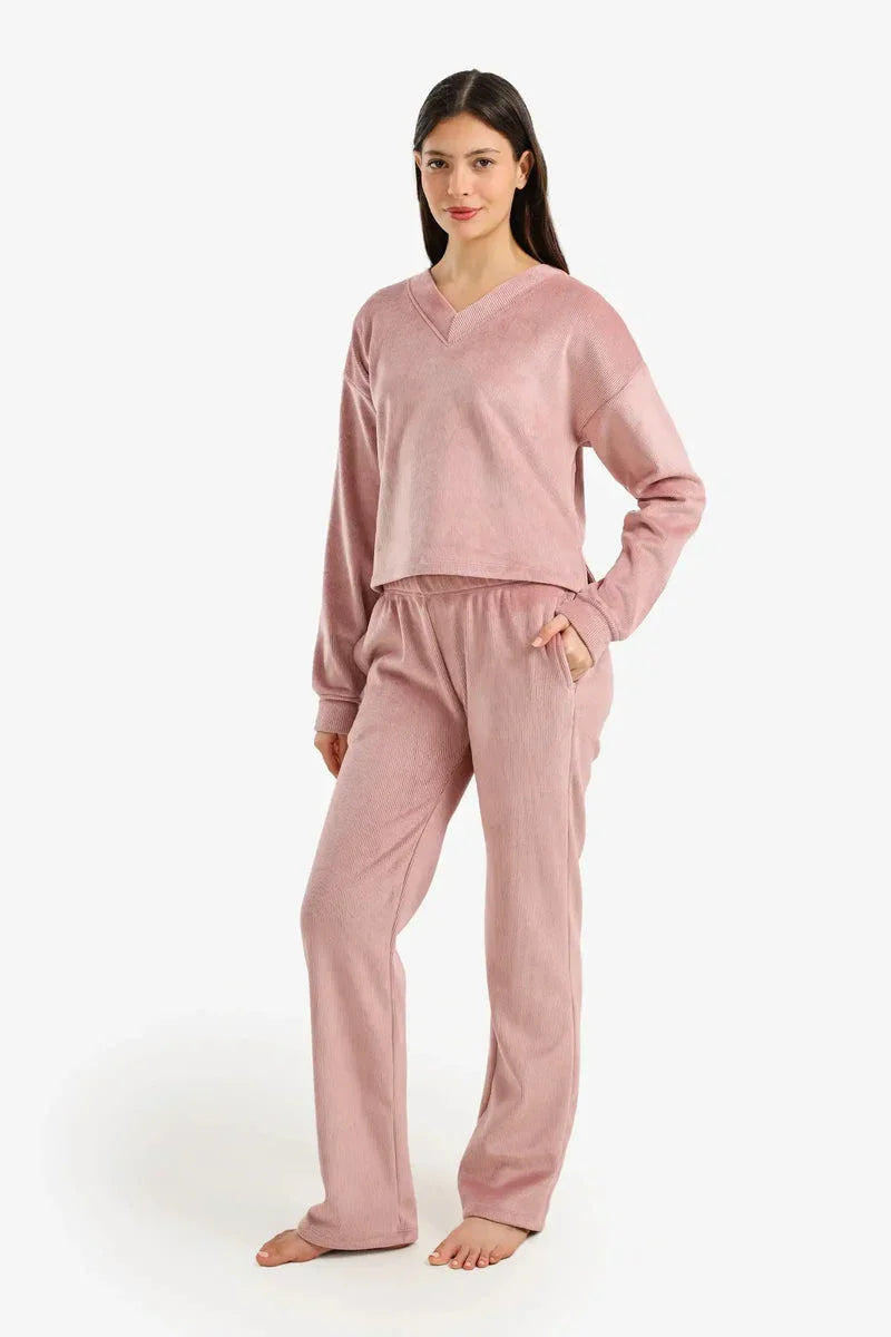 Carina - Ribbed Velvet Pyjama Set 3