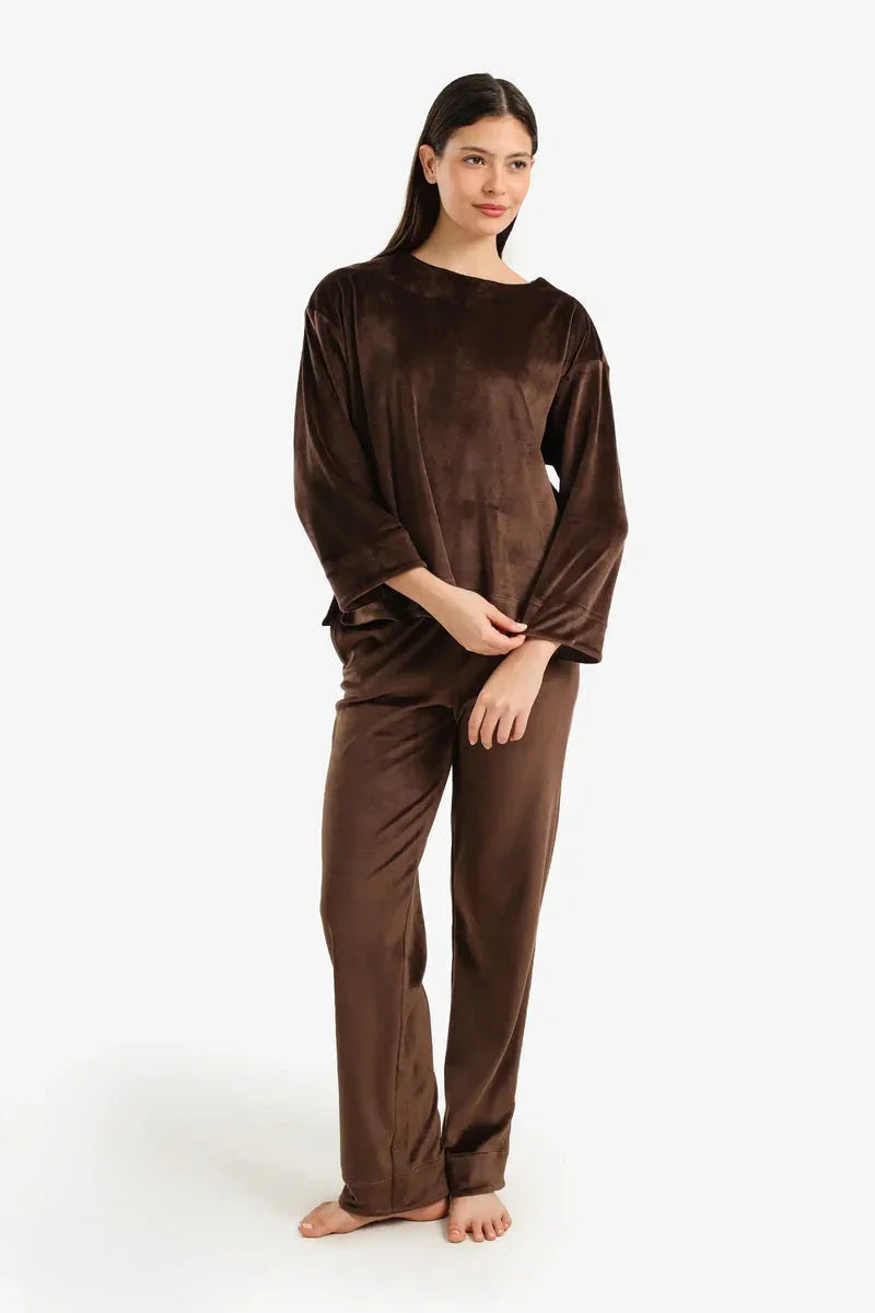 Carina - Velvet Long-Sleeve Pyjama Set 3