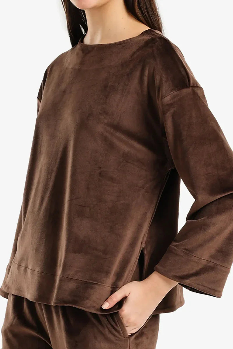 Carina - Velvet Long-Sleeve Pyjama Set 15