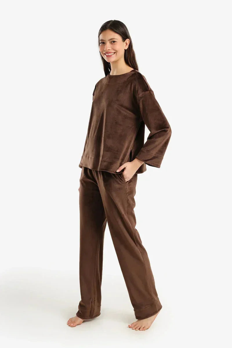 Velvet Long-Sleeve Pyjama Set - Carina 7