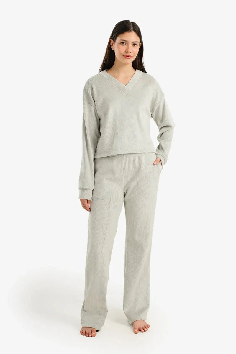 Carina - Ribbed Velvet Pyjama Set 2