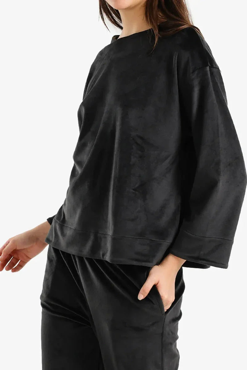 Carina - Velvet Long-Sleeve Pyjama Set 13