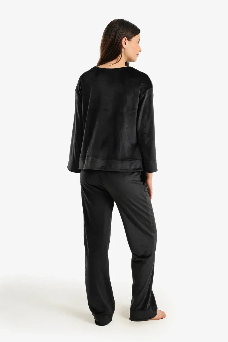 Velvet Long-Sleeve Pyjama Set - Carina 9