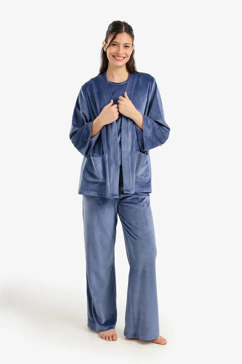 Carina - Velvet 3-Piece Pyjama Set 2