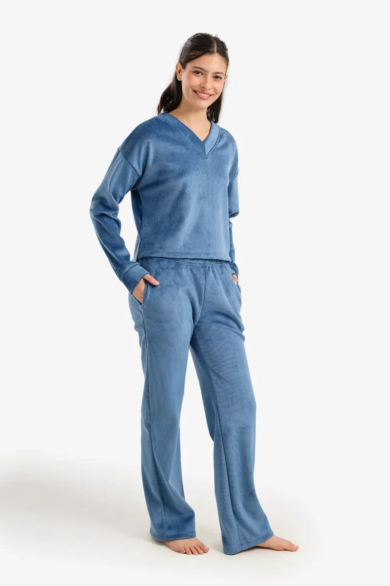 Carina - Ribbed Velvet Pyjama Set 4