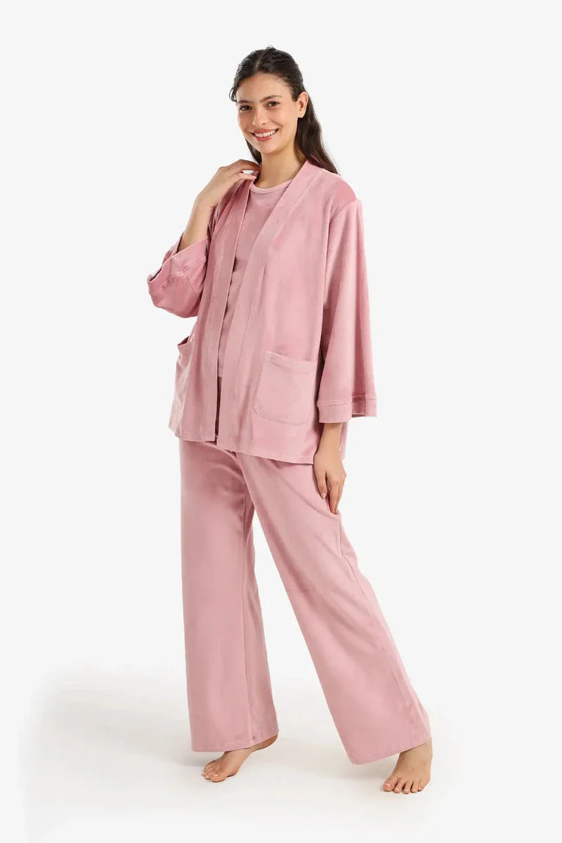 Carina - Velvet 3-Piece Pyjama Set 3