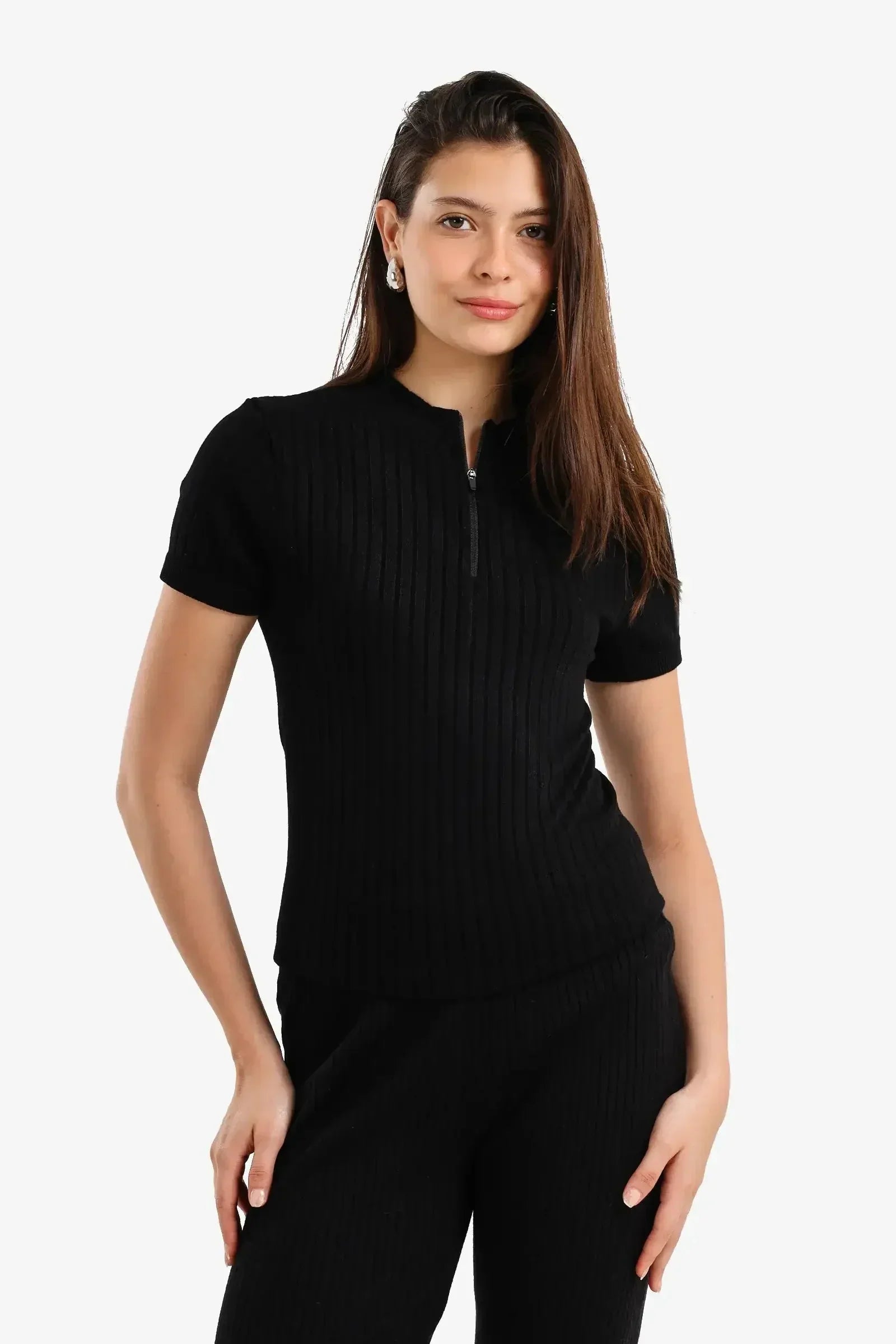 Carina - Ribbed Short Sleeve Top 9