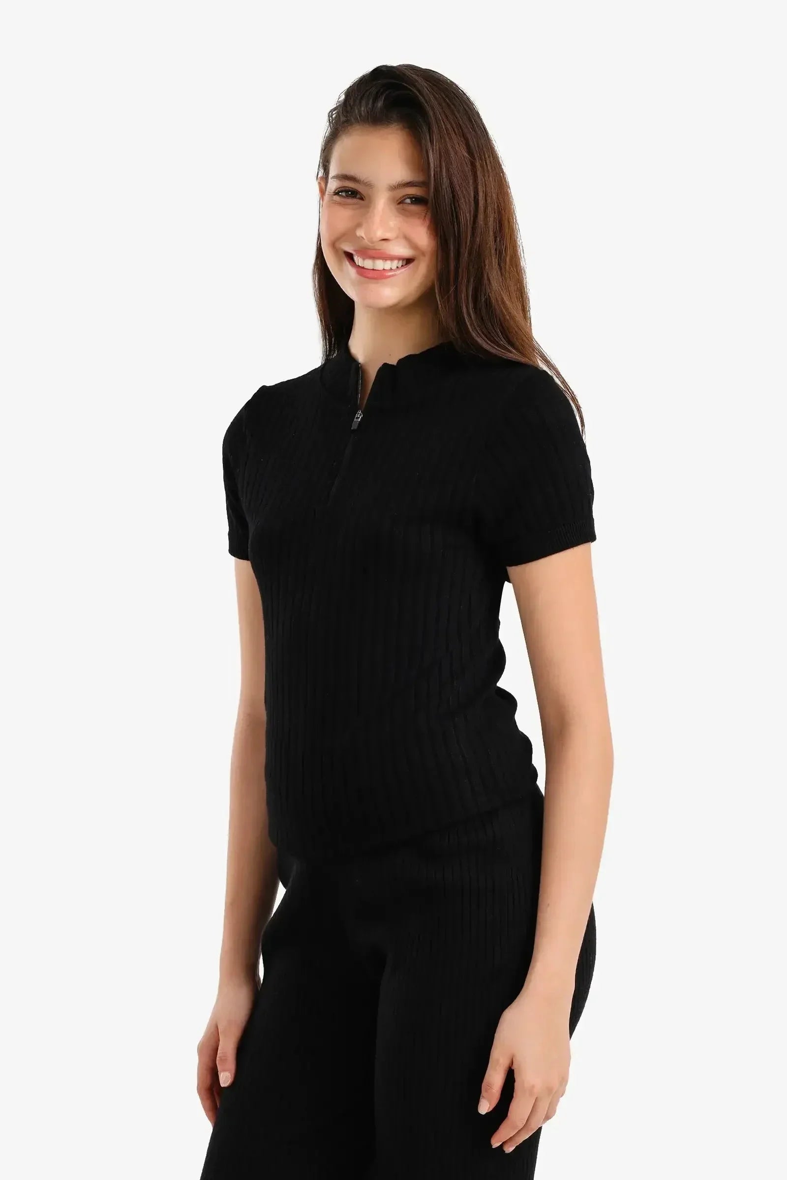 Carina - Ribbed Short Sleeve Top 10