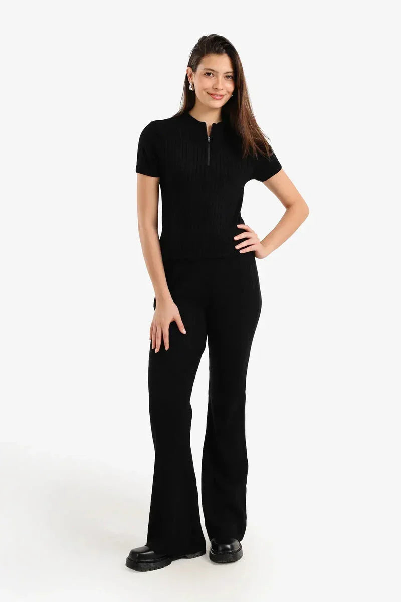 Ribbed Flared Pants - Carina 9