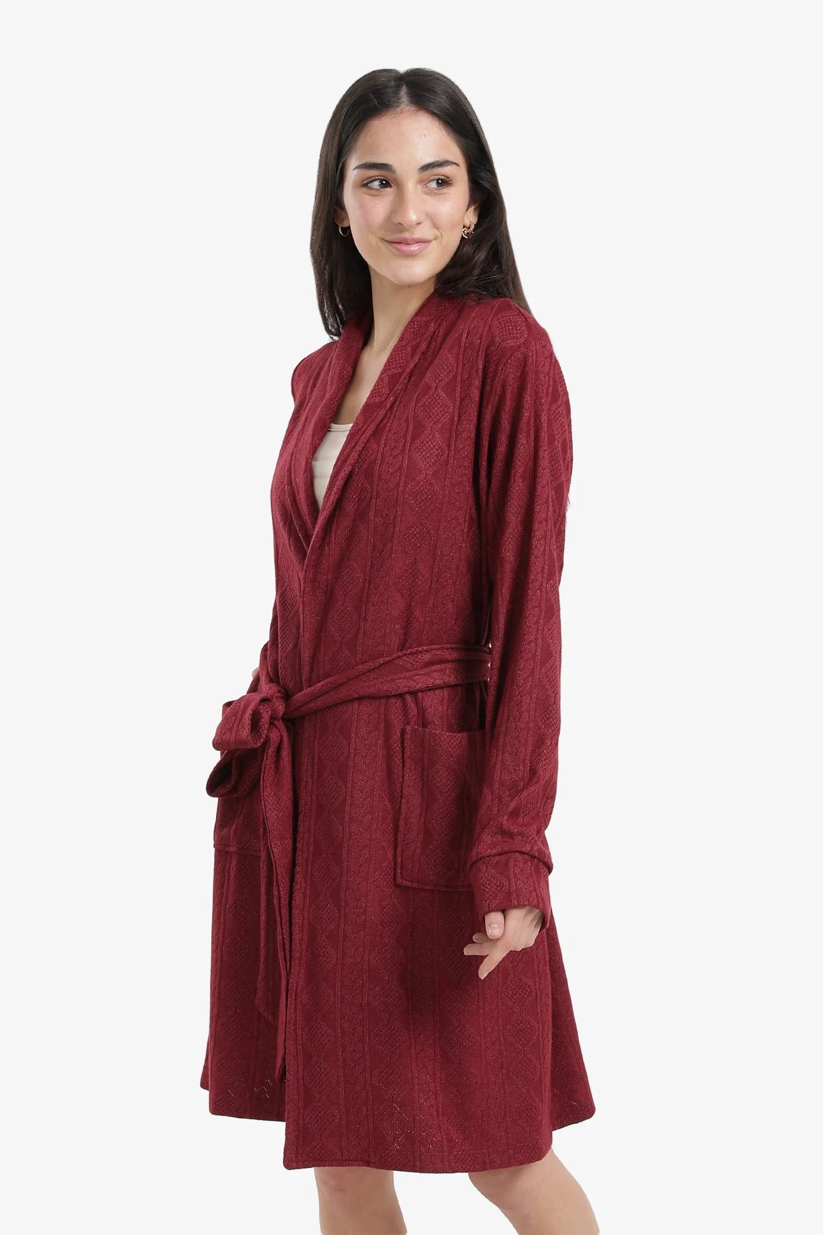 Carina - Self-Pattern Relaxed Robe 4