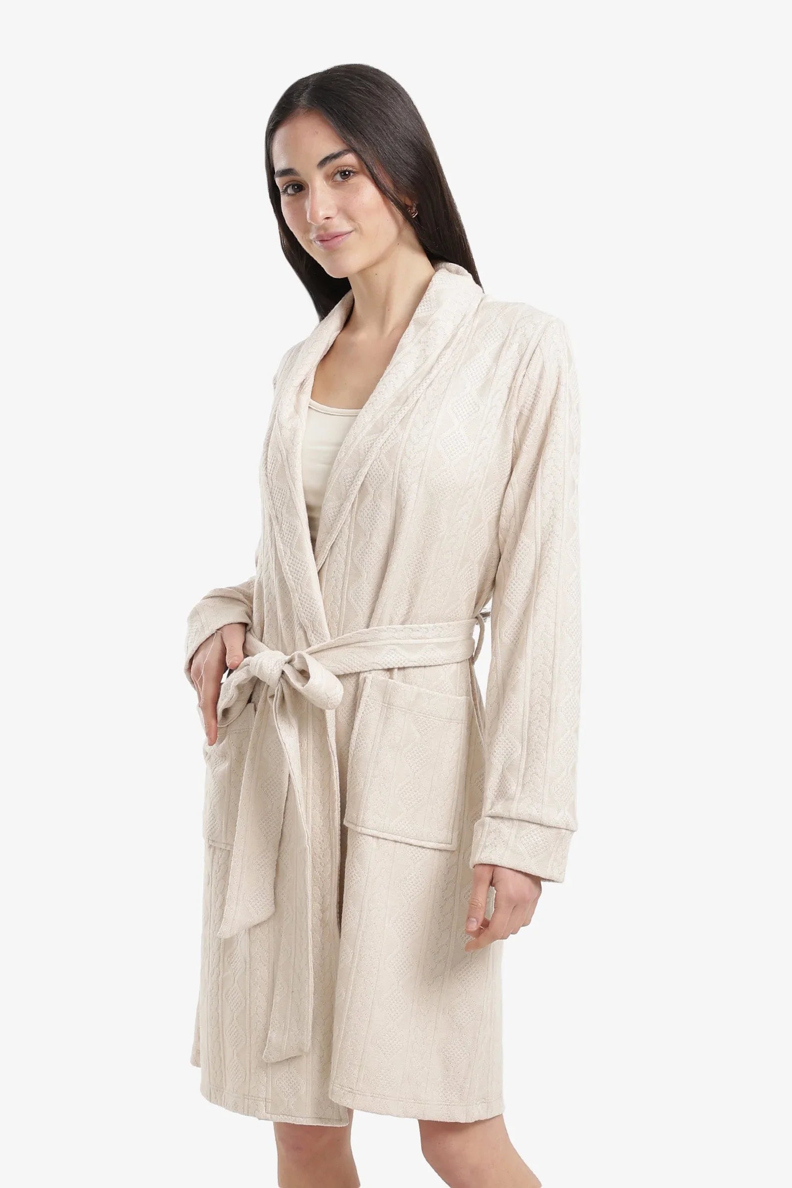 Carina - Self-Pattern Relaxed Robe 8