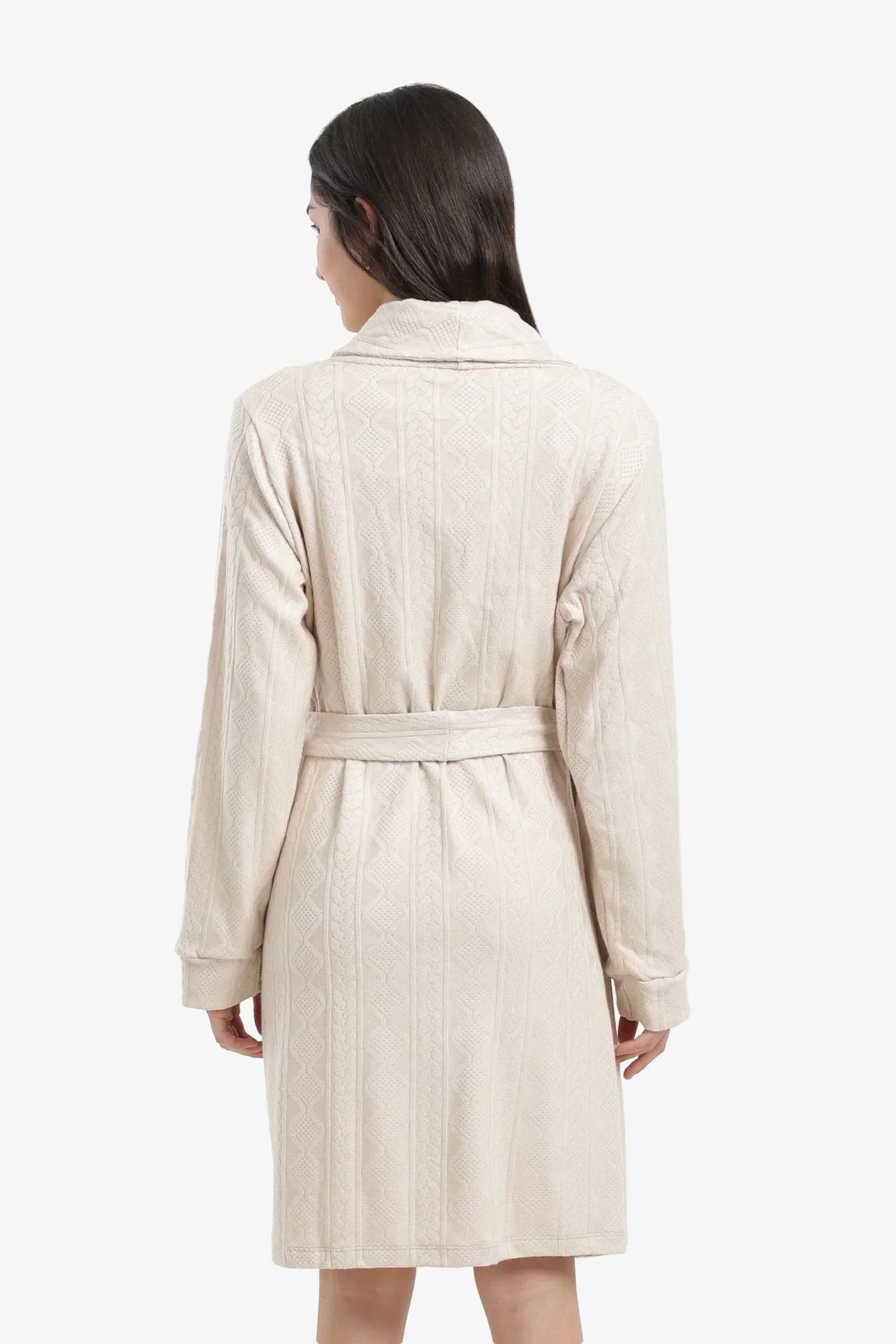 Carina - Self-Pattern Relaxed Robe 9