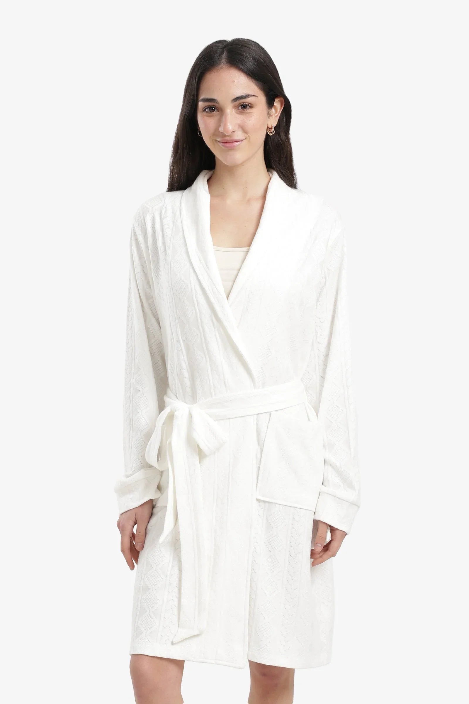 Carina - Self-Pattern Relaxed Robe 10