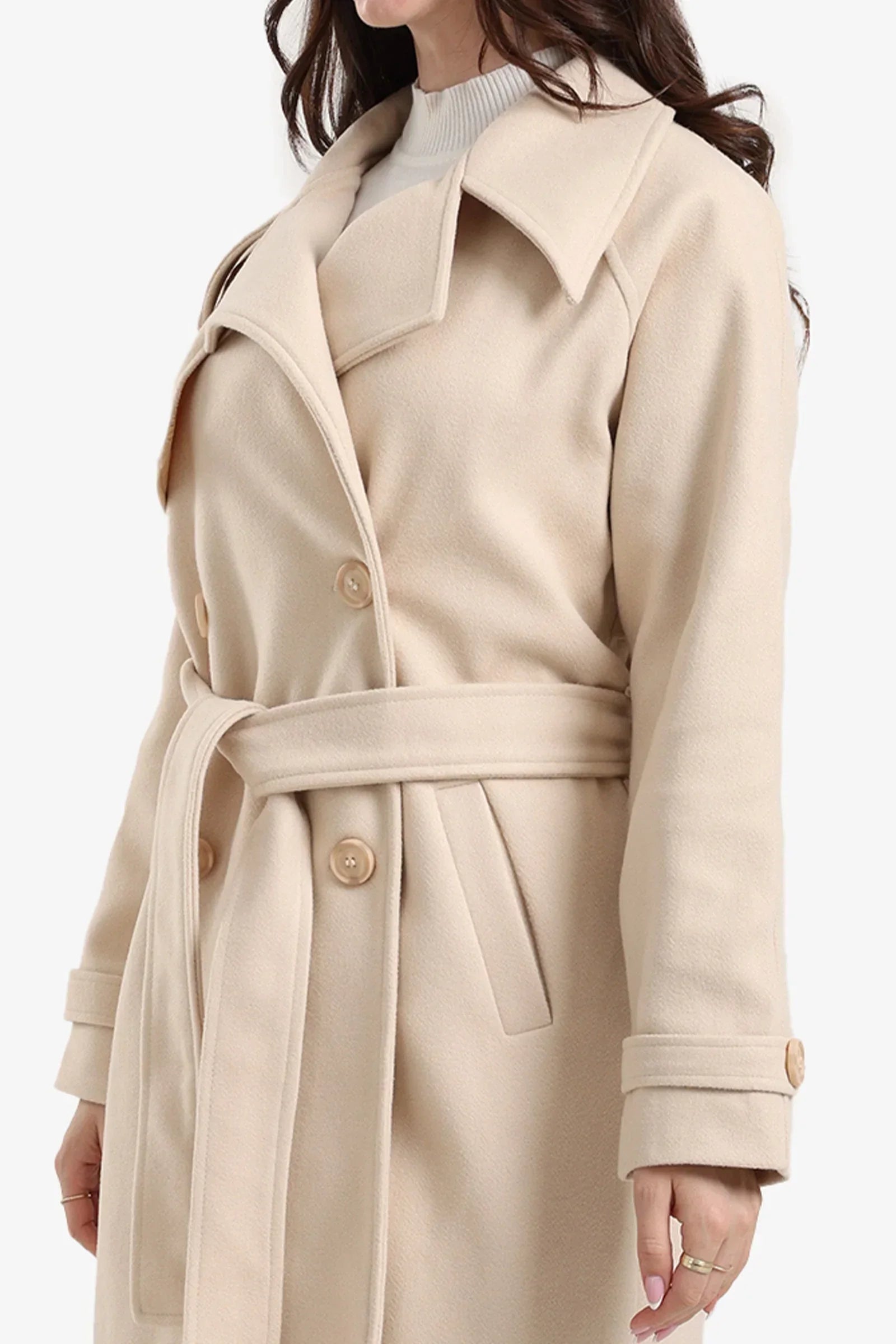 Clue - Double Breasted Wool Coat 2