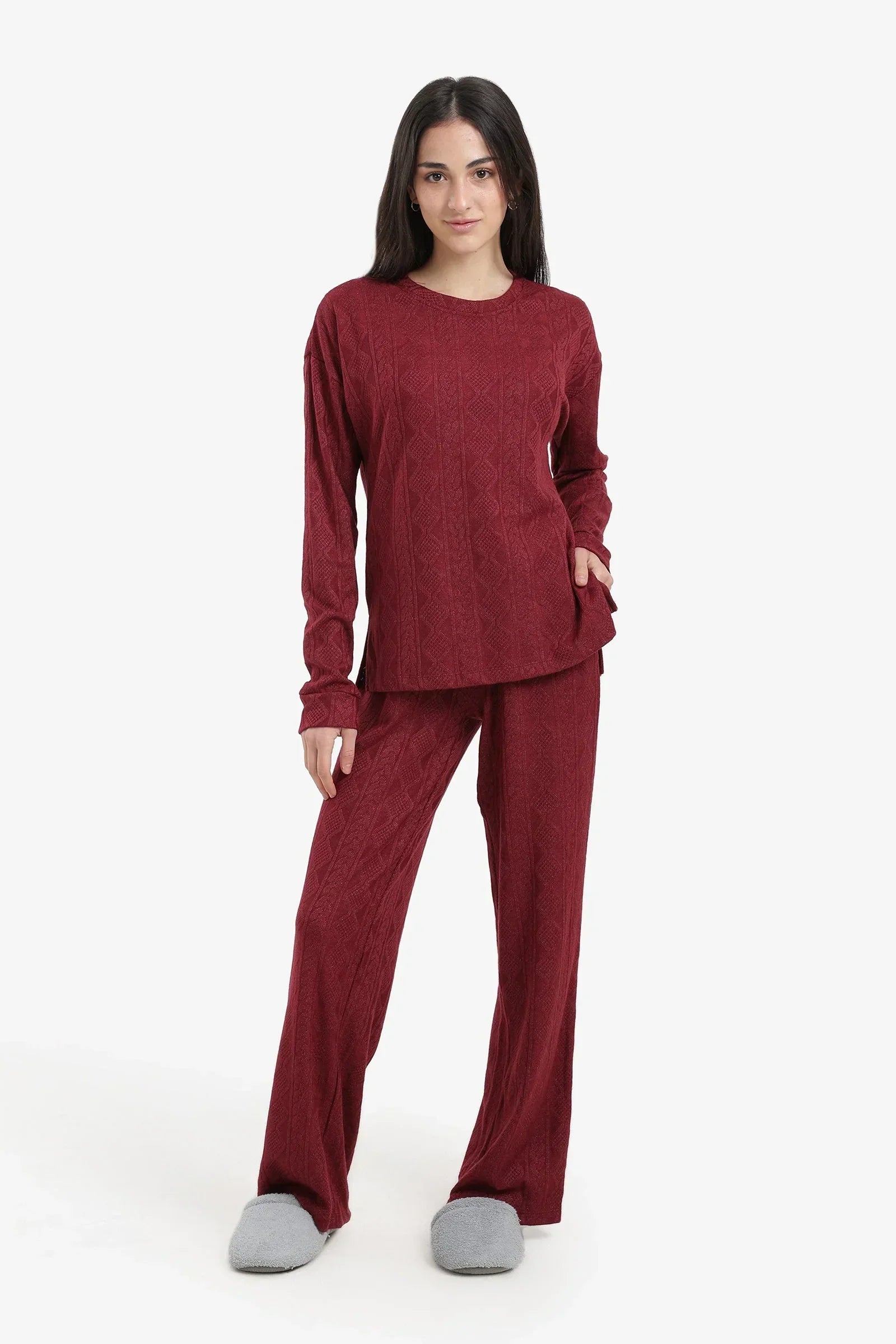 Carina - Self-Pattern Relaxed Pyjama Set 2