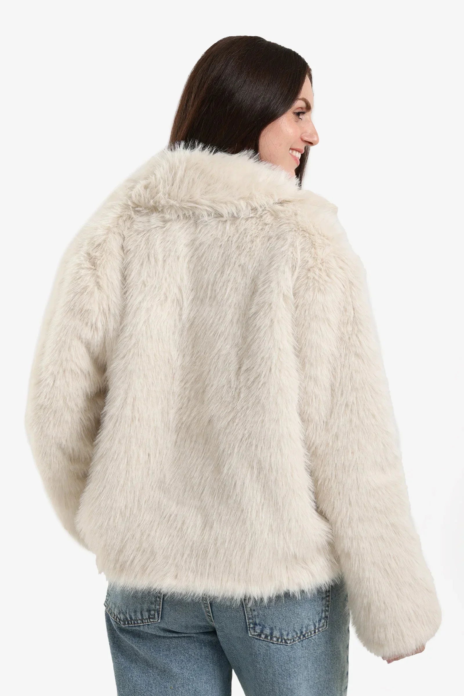 Clue - Open Neckline Fur Jacket 1