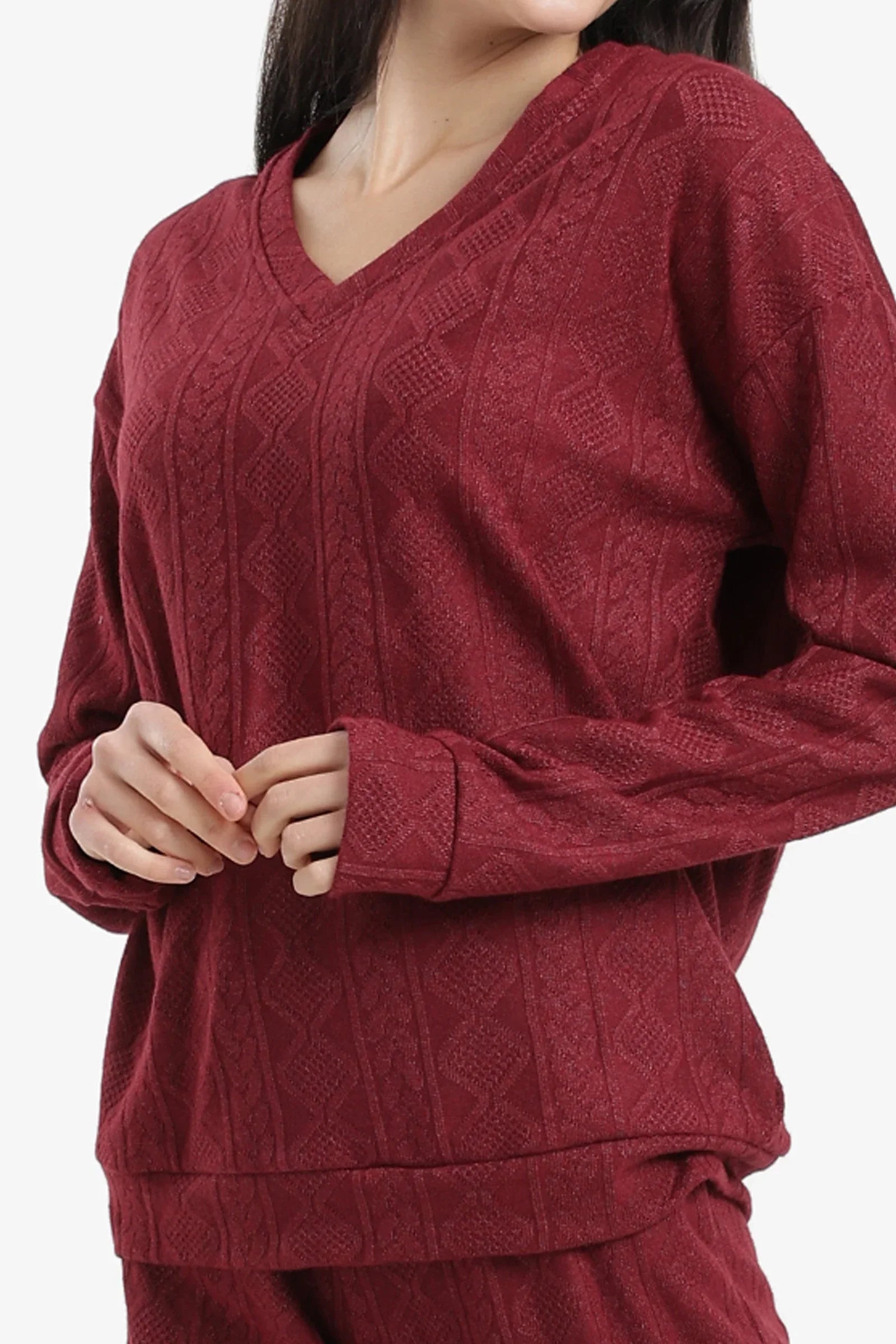 Carina - Cable Knit Pattern Pyjama Set 4