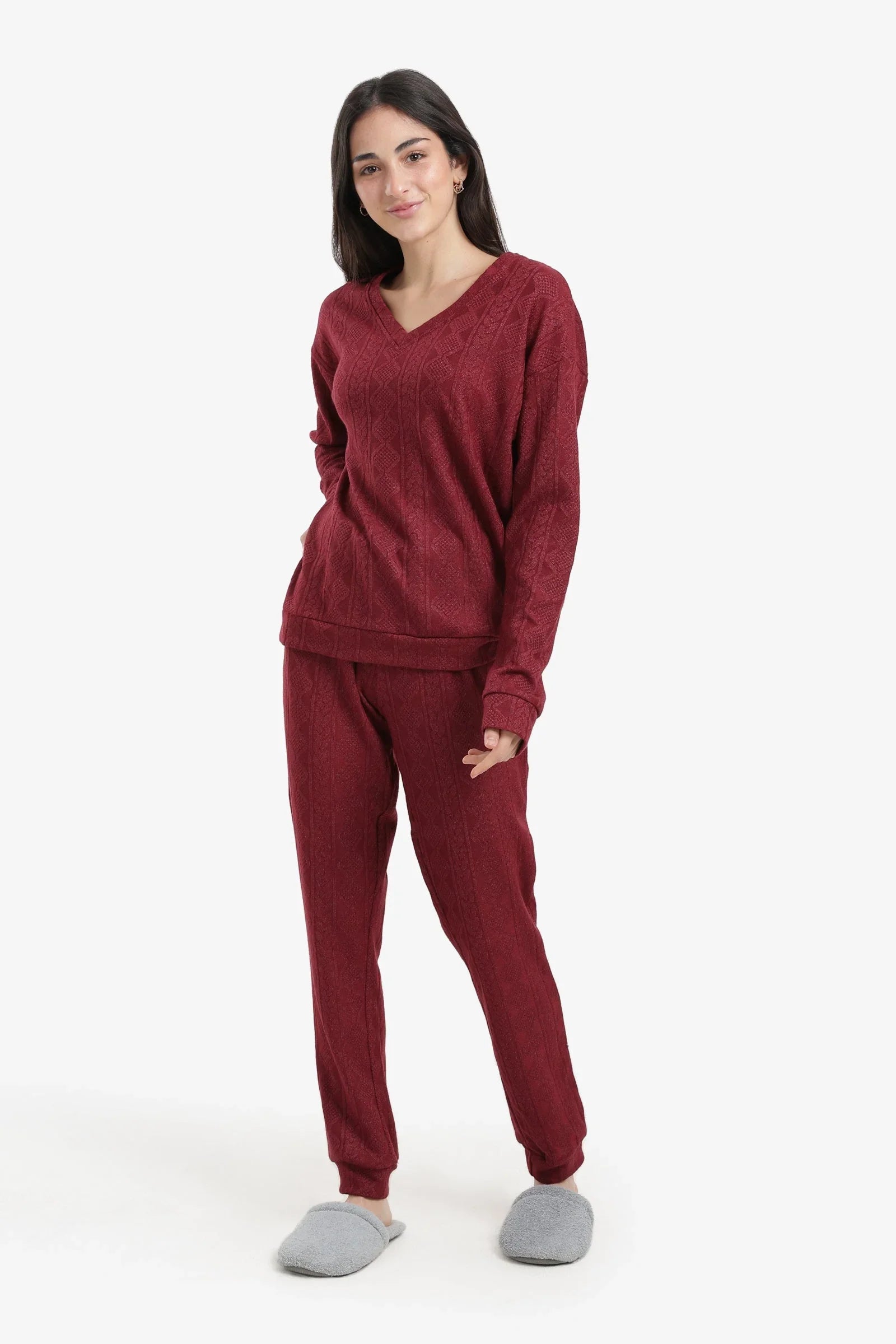 Carina - Cable Knit Pattern Pyjama Set 19