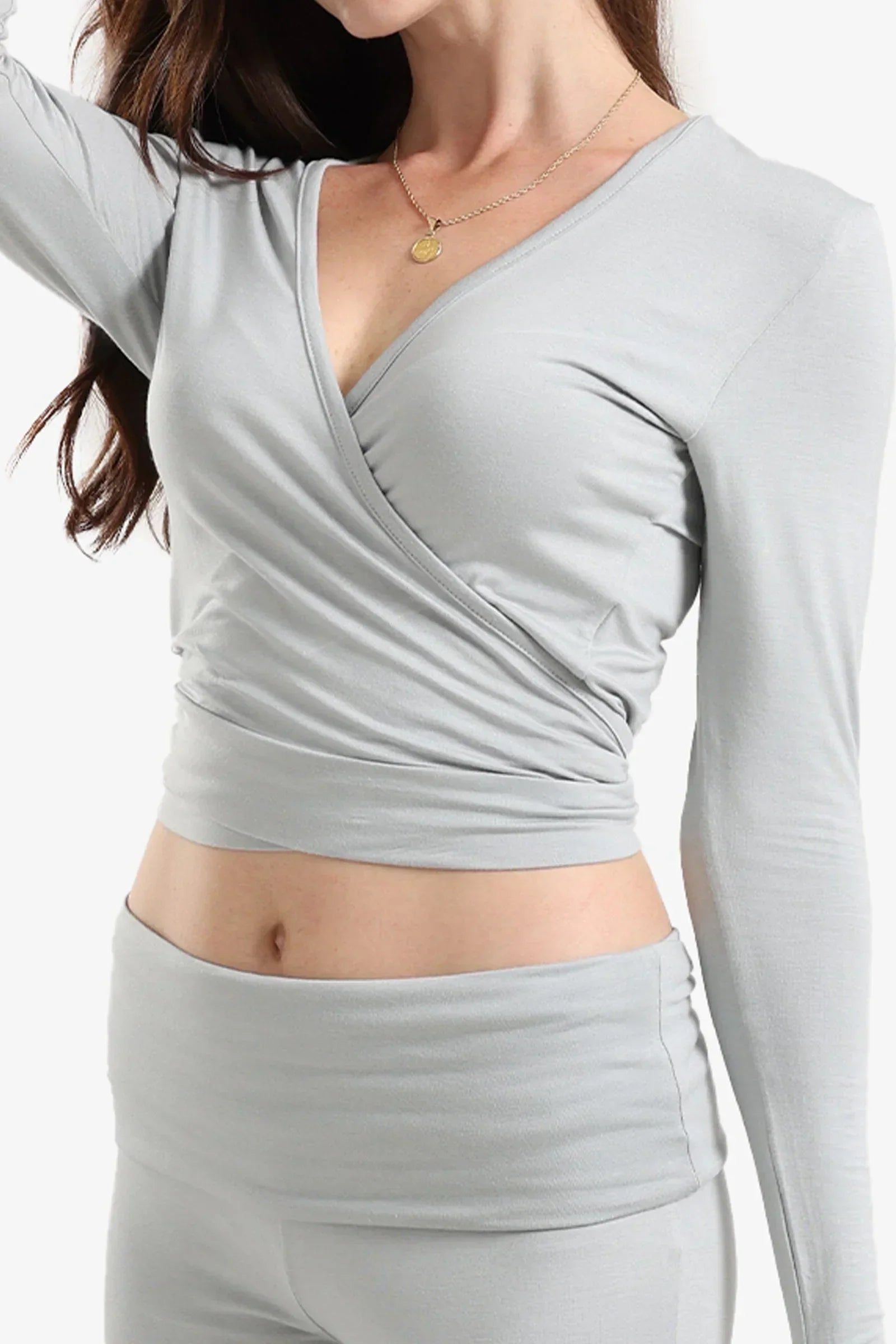 Clue - Tie-Back Wrap Lounge Top 4
