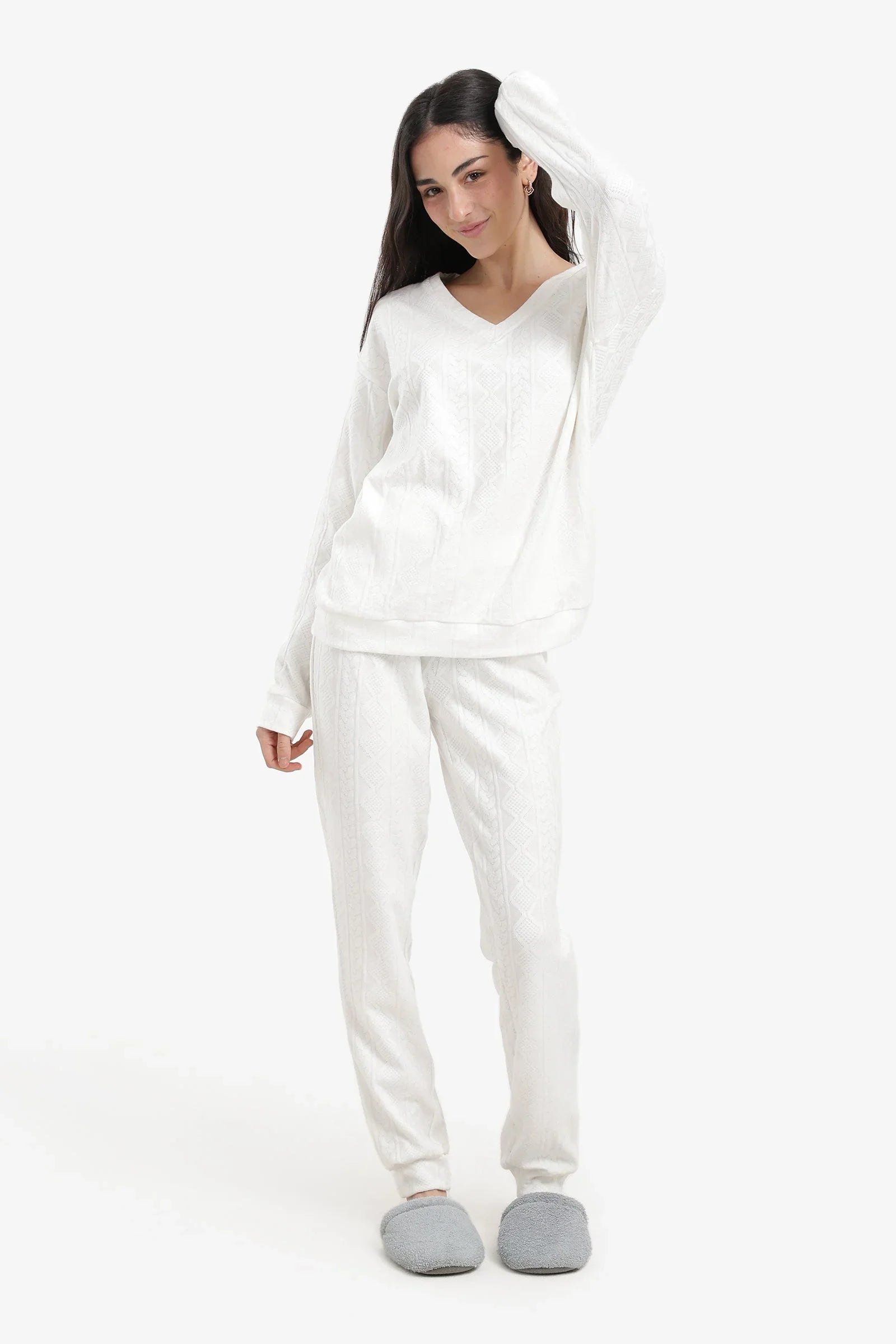 Carina - Cable Knit Pattern Pyjama Set 6