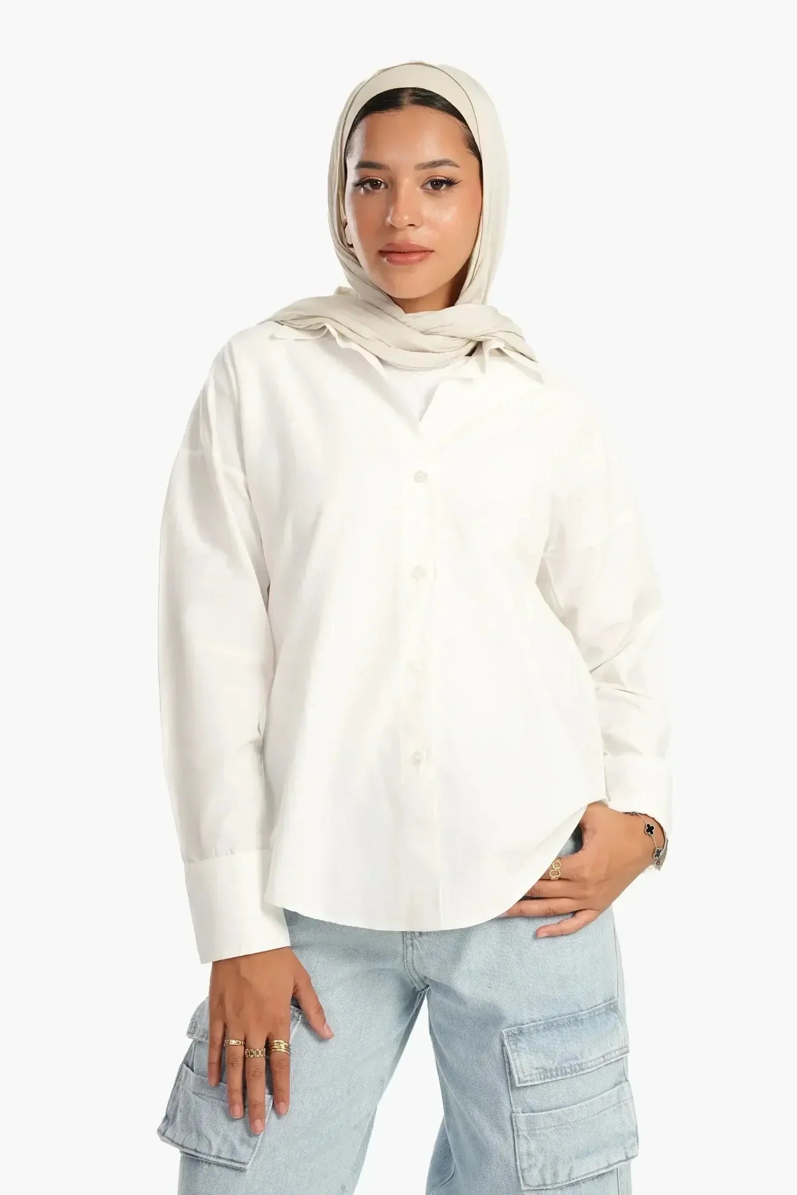 Carina - Basic Cotton Blend Shirt 2